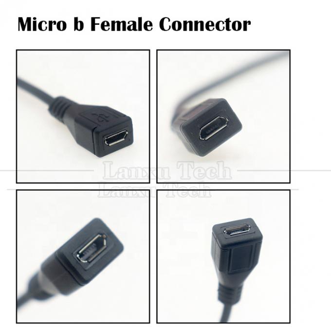 Carga de datos de OEM Micro b 5 PIN USB Hombre Hembra para abrir 2 4 núcleos Cables desnudos Pigtail 0