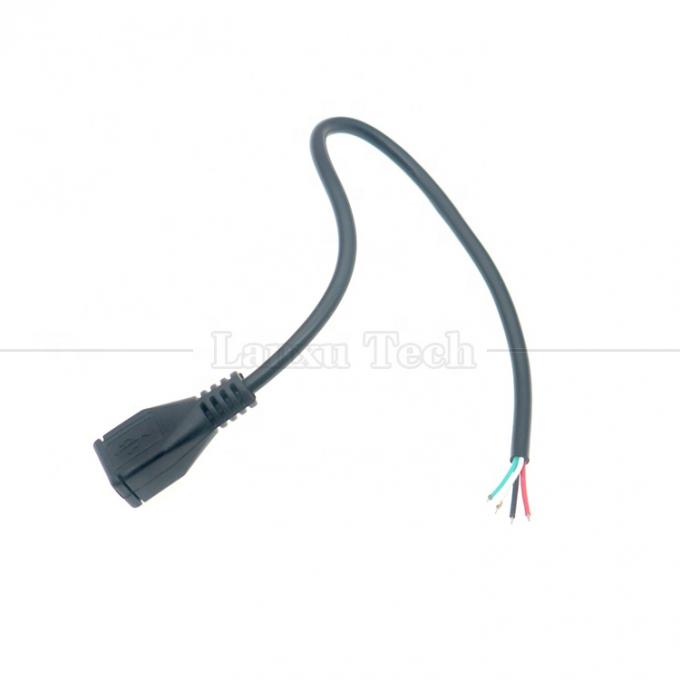 Carga de datos de OEM Micro b 5 PIN USB Hombre Hembra para abrir 2 4 núcleos Cables desnudos Pigtail 3