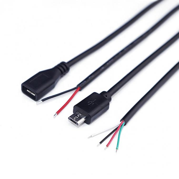 Carga de datos OEM 2 4 núcleos Micro USB macho Hembra para abrir cables desnudos Cables de cola de cerdo 2