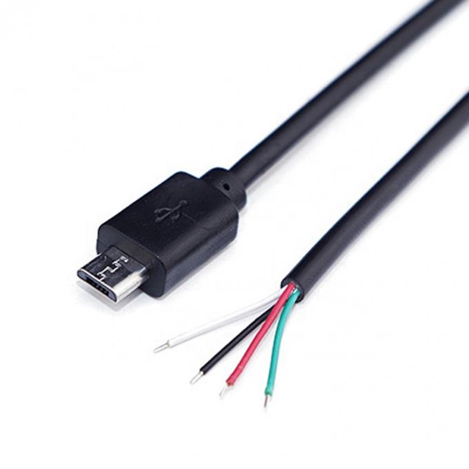 Carga de datos OEM 2 4 núcleos Micro USB macho Hembra para abrir cables desnudos Cables de cola de cerdo 4
