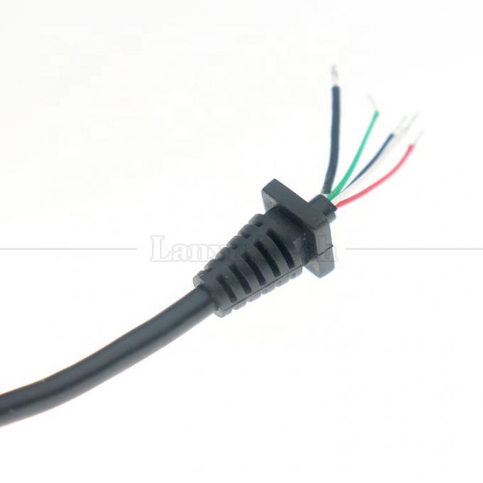 Carga de datos personalizada Micro USB blindado para abrir cable de cargador de energía de cola de cerdo 2