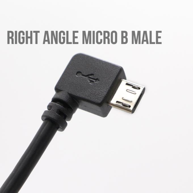 CUSTOM 90 grados ángulo derecho macho a la mujer Micro USB cable 2
