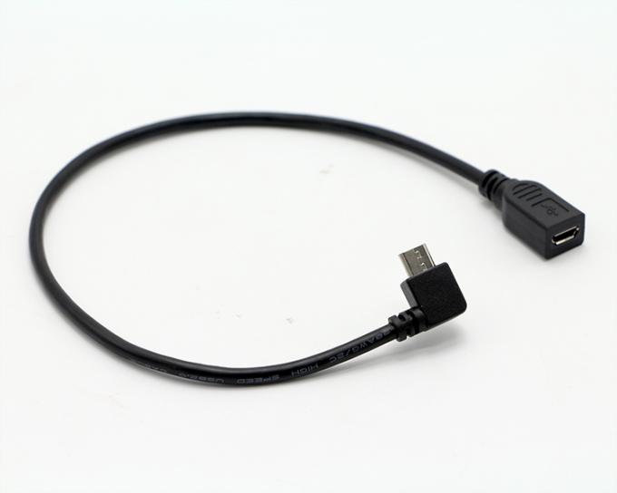 CUSTOM 90 grados ángulo derecho macho a la mujer Micro USB cable 4