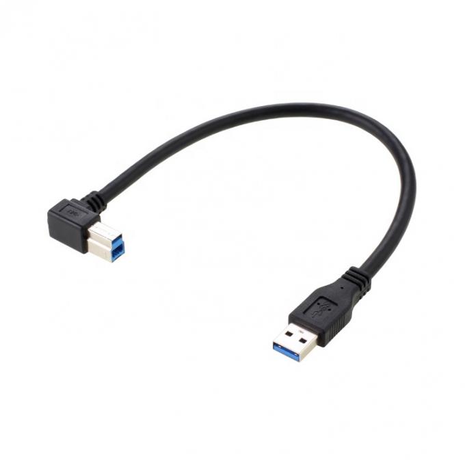 Alta velocidad 5Gbps 90 grados ángulo recto USB 3.0 A macho a USB tipo B cable de impresora 1