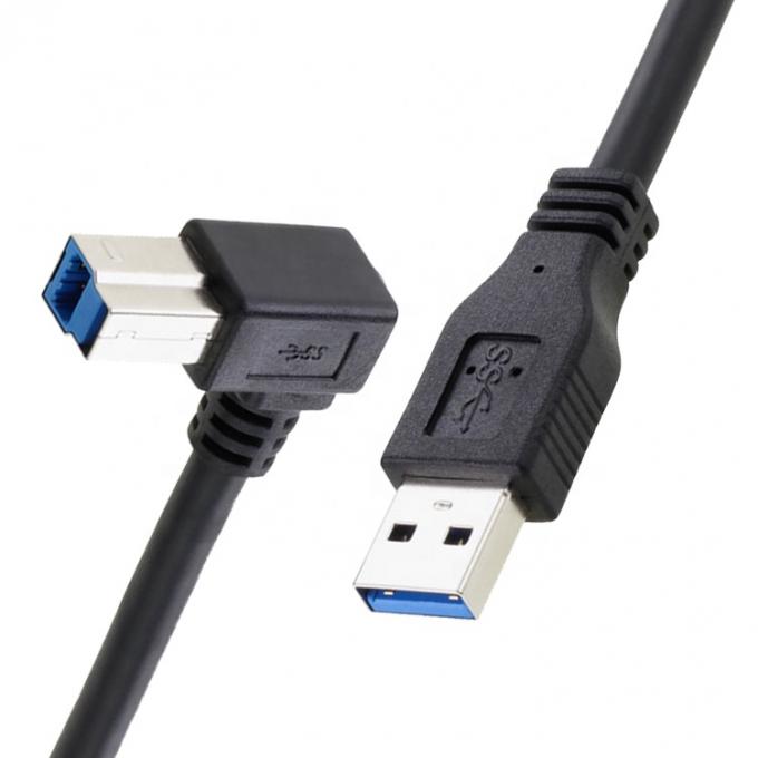 Alta velocidad 5Gbps 90 grados ángulo recto USB 3.0 A macho a USB tipo B cable de impresora 2
