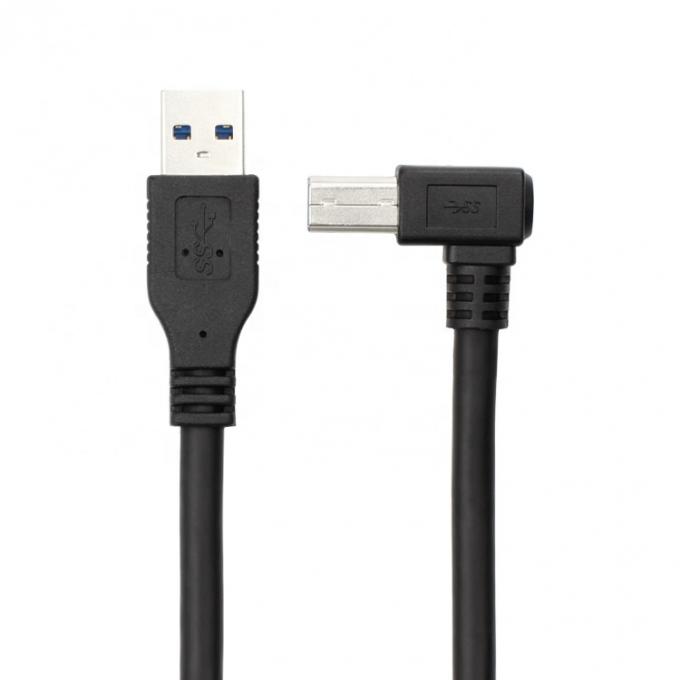 Alta velocidad 5Gbps 90 grados ángulo recto USB 3.0 A macho a USB tipo B cable de impresora 4