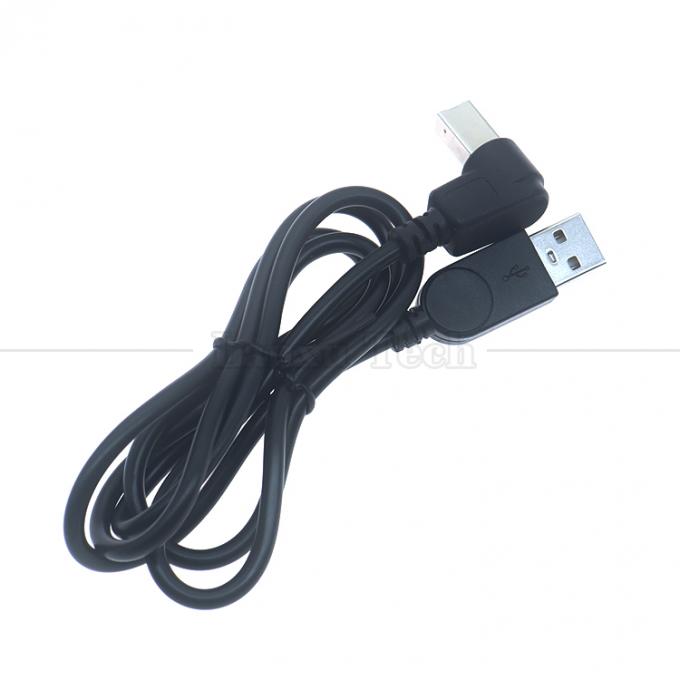 Ángulo recto de 90 grados Tipo A macho a B macho USB 2.0 conector de impresora cable de extensión 0