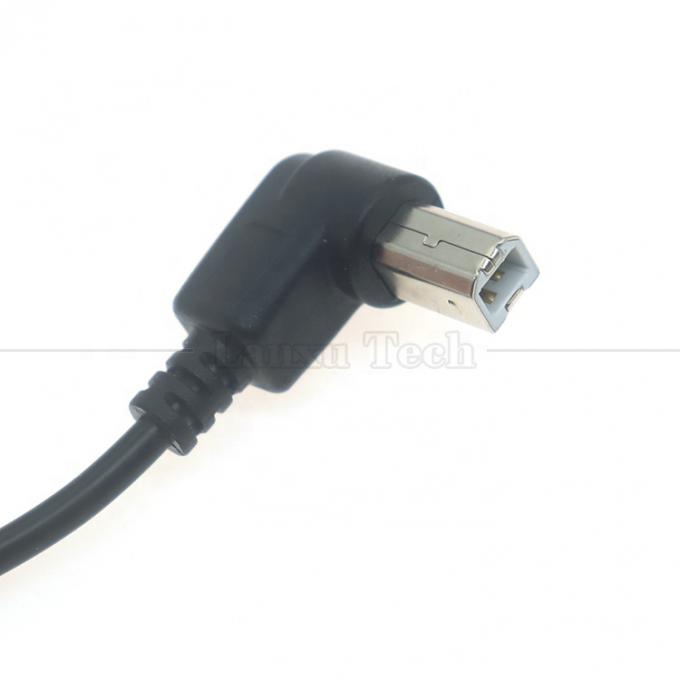 Ángulo recto de 90 grados Tipo A macho a B macho USB 2.0 conector de impresora cable de extensión 3