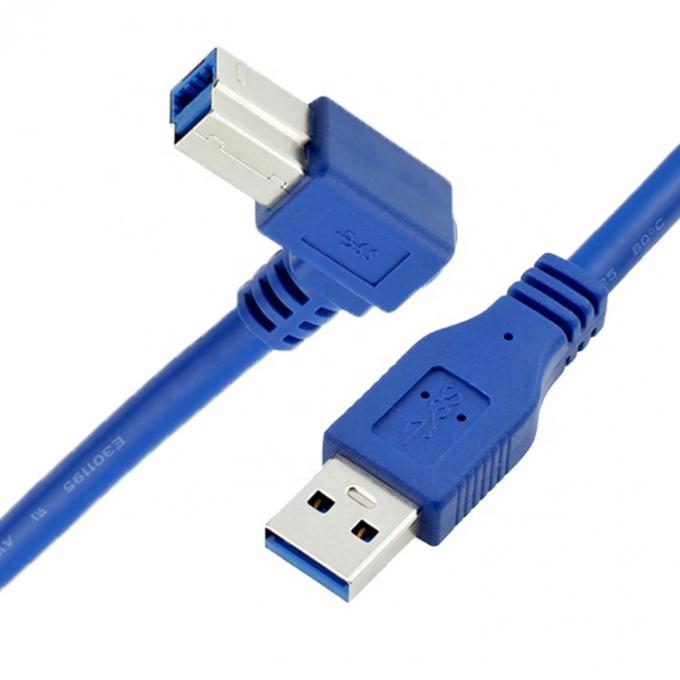 Alta velocidad 5Gbps 90 grados ángulo recto USB 3.0 A macho a USB B tipo de impresor de cable para Epson HP 4