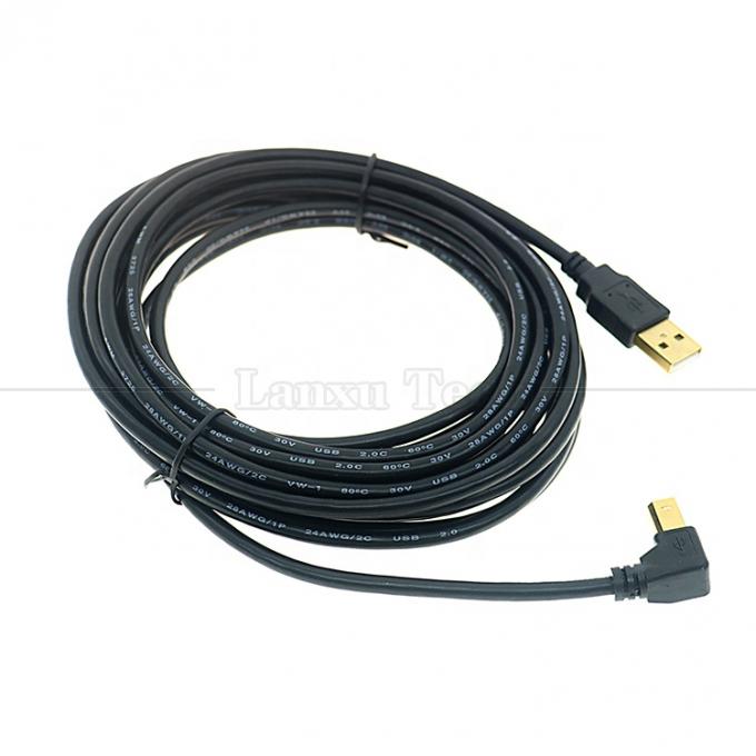 A la derecha hacia arriba izquierda hacia abajo Ángulo de 90 grados Ángulo USB A a USB B Cable para escáner de impresora 0
