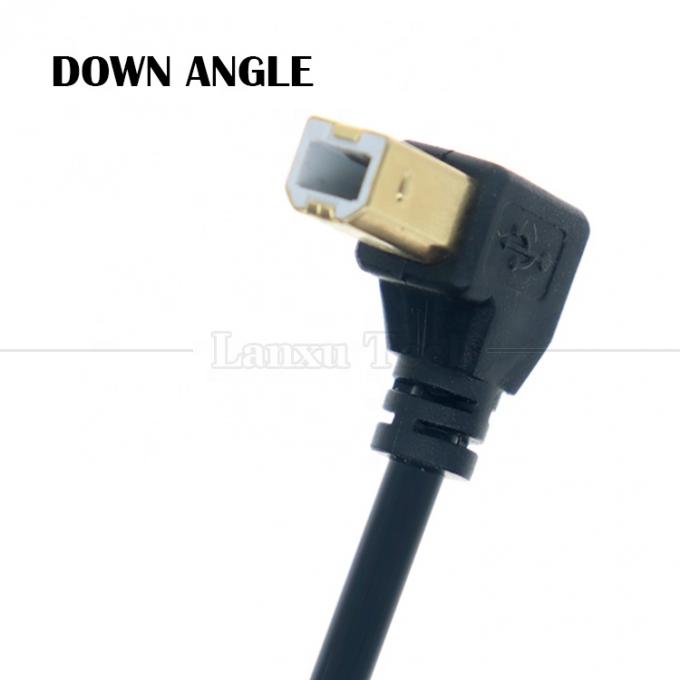 A la derecha hacia arriba izquierda hacia abajo Ángulo de 90 grados Ángulo USB A a USB B Cable para escáner de impresora 3