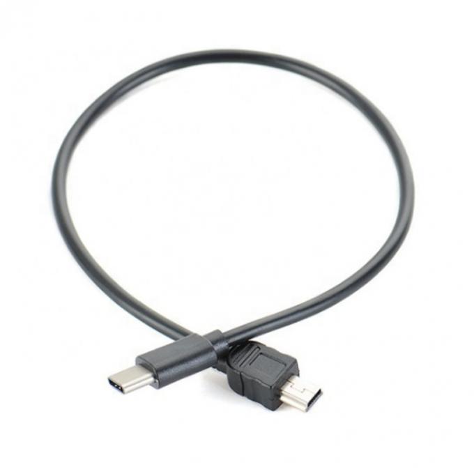 Carga de datos USB Tipo C a Mini B 5 pin USB OTG Cable para cámara 2