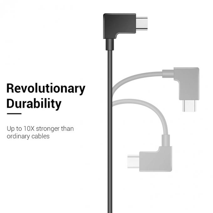 Ángulo de 90 grados Micro B a tipo C Cable USB para UAV 2