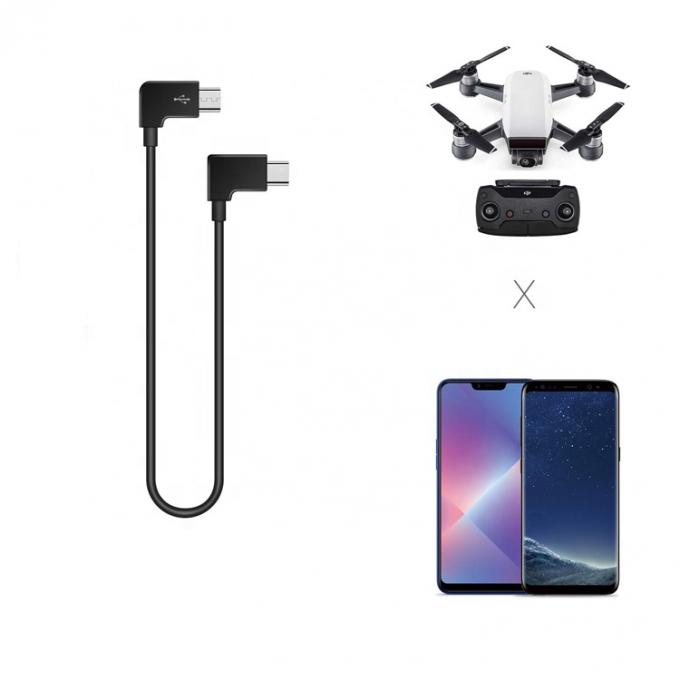 Ángulo de 90 grados Micro B a tipo C Cable USB para UAV 0