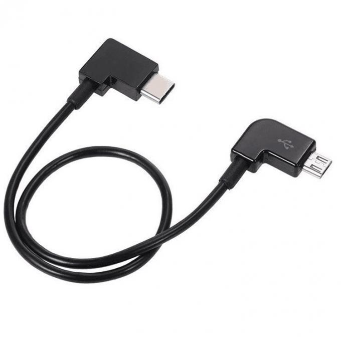 Ángulo de 90 grados Micro B a tipo C Cable USB para UAV 5