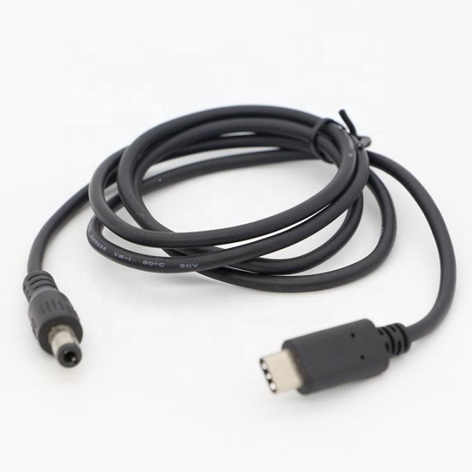 USB personalizado tipo 3.1 C macho a DC 5.5x2.5mm macho Jack cargador de energía Cable de alimentación para portátil 1