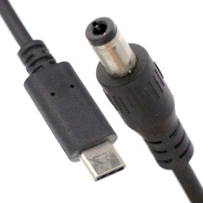 USB personalizado tipo 3.1 C macho a DC 5.5x2.5mm macho Jack cargador de energía Cable de alimentación para portátil 2