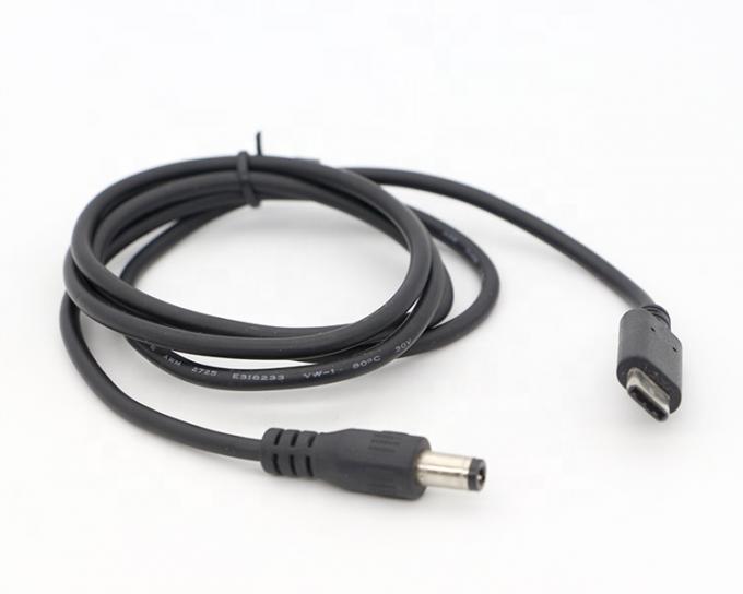 USB personalizado tipo 3.1 C macho a DC 5.5x2.5mm macho Jack cargador de energía Cable de alimentación para portátil 5