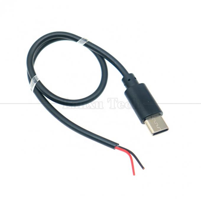 Carga de datos personalizada 2 4 núcleos USB Tipo C Hombre Hembra a despojado Cables de cola de cerdo 2