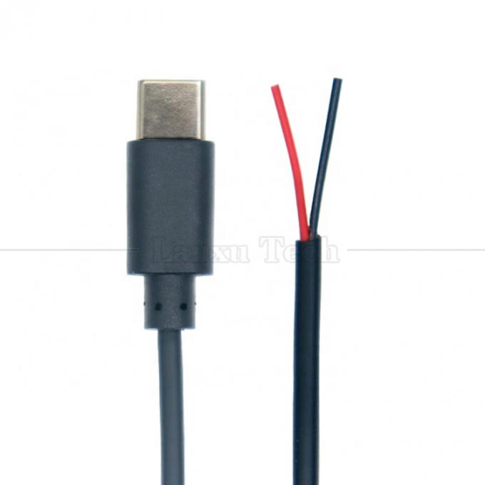 Carga de datos personalizada 2 4 núcleos USB Tipo C Hombre Hembra a despojado Cables de cola de cerdo 4