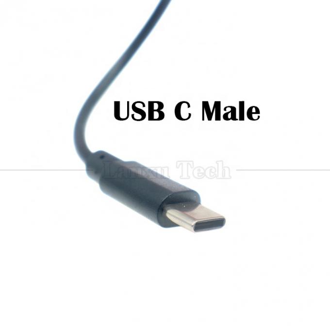 Carga de datos personalizada 2 4 núcleos USB Tipo C Hombre Hembra a despojado Cables de cola de cerdo 3