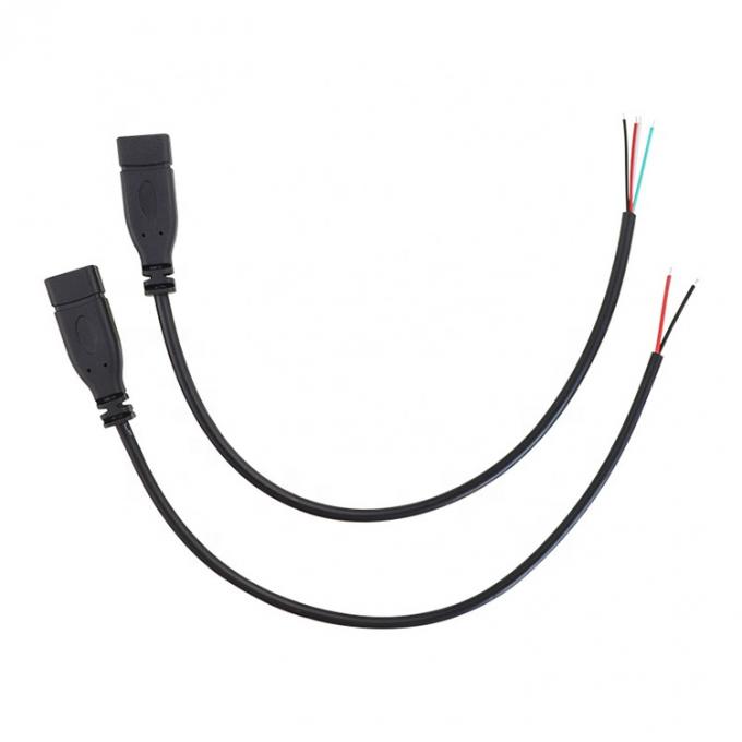 OEM 2 4 núcleos USB Tipo C Hombre Hembra a despojado Cables de cables abiertos de extremo de cable 3