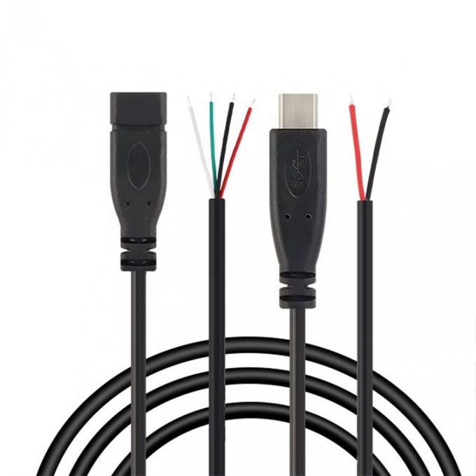 OEM 2 4 núcleos USB Tipo C Hombre Hembra a despojado Cables de cables abiertos de extremo de cable 5