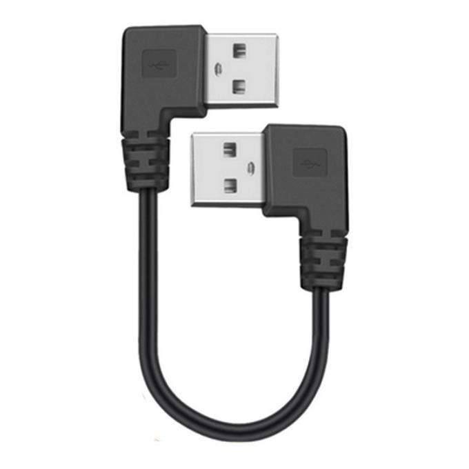 CUSTOM 0.25M 0.3M 90 grados en ángulo recto macho USB a ángulo recto macho USB 2.0 cable 4