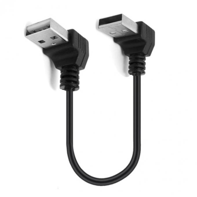 CUSTOM 0.25M 0.3M 90 grados en ángulo recto macho USB a ángulo recto macho USB 2.0 cable 5