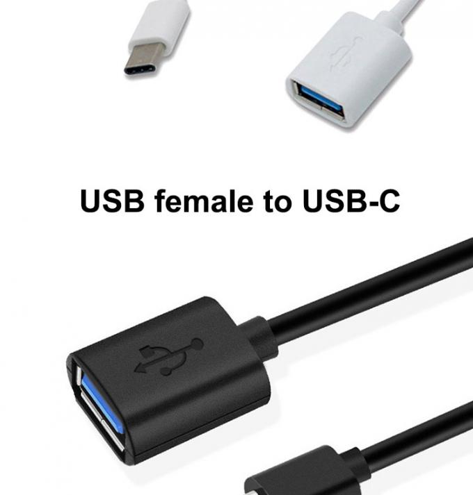 USB Tipo C Hombre a USB 2.0 Un cable de adaptador OTG femenino para teléfono portátil 1