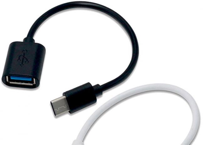 USB Tipo C Hombre a USB 2.0 Un cable de adaptador OTG femenino para teléfono portátil 0