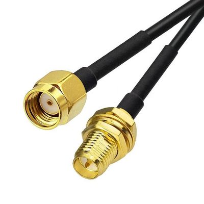 RG174 Cable de extensión de antena de RP SMA coaxial masculino a RP SMA femenino para cámara de seguridad de enrutador Wifi