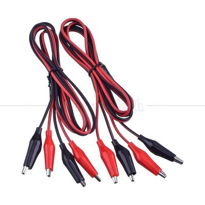 comprar 12v de doble extremo negro rojo conductos de prueba eléctricos Jumper alambre de caimanes de cocodrilo clips cable online manufacture