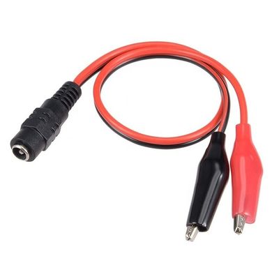 comprar 12V DC 5.5x2.1mm Jack de barril femenino a clips de cocodrilo Conectores de cable de alimentación para cámara de seguridad de CCTV online manufacture