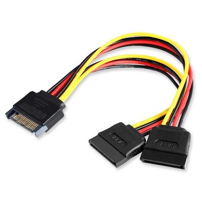 comprar Datos de hombre a mujer Sata 15 Pin Power Y Splitter Cable para computadora HDD SSD PC Case online manufacture