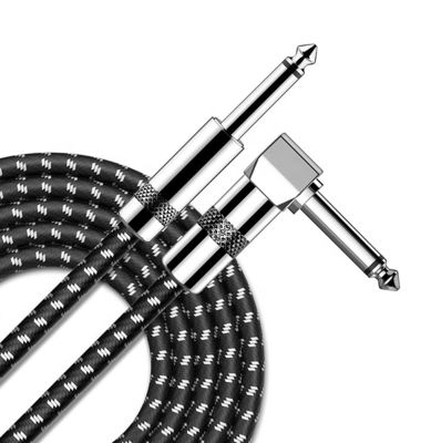comprar OEM 3M 1/4 pulgadas 6.3mm TS Jack Ángulo derecho Instrumento musical de bajo Amplificador Pedal Guitar Patch Cable online manufacture