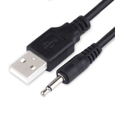 comprar 1M USB a 3.5mm 2 plazos Aux Audio Jack Conector Cable de carga para el teléfono de altavoz online manufacture