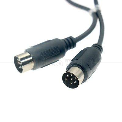 comprar 0.2m 1m 2m 3m Shield Hombre a Hombre MIDI 6 Pin Din Cable de Extensión para Micrófono de teclado Guitarra online manufacture
