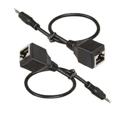 comprar 3.5mm Jack de audio estéreo a RJ45 Conector de conexión Ethernet extensor de cable online manufacture