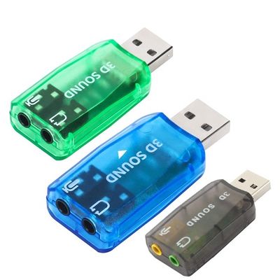 comprar Plug and Play 5.1 Micrófono externo 3D Estudio estéreo Audio Interfaz USB Adaptador de tarjeta de sonido con auriculares de 3,5 mm online manufacture