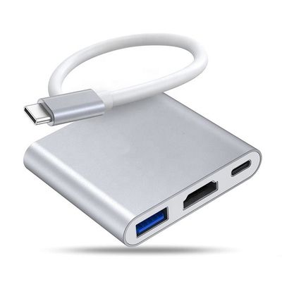 comprar 3 en 1 PD Carga 4K 1080P USB Tipo C Adaptador del centro de la estación de acoplamiento OTG online manufacture