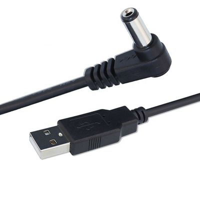 comprar Ángulo de 90 grados 5.5x2.1mm 5.5x2.5mm 1.35x3.5mm USB a 5V DC Jack Cable de carga de energía online manufacture
