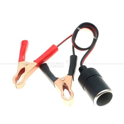 comprar 12V Batería de cocodrilo clips abrazadera para el coche encendedor de cigarrillos conector de conexión femenino cable de alimentación online manufacture