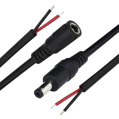 comprar 1M 2M 3M DC Supply Input Barrel Jack 2.1x5.5mm Hombre Mujer Enchufe para abrir Pigtail Cable de alimentación CC online manufacture
