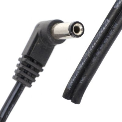 comprar Ángulo de 90 grados DC Jack de barril 2.1x5.5mm Hombre Hembra para abrir Pigtail DC cable de alimentación online manufacture
