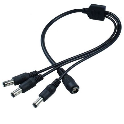 comprar 1 Entrada a 3 Salida 1 Hembra a 3 Hombre 5.5x2.1 mm Cable divisor de alimentación de corriente continua para la banda de CCTV LED online manufacture