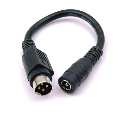 comprar 4 pines Mini DIN a DC Jack femenino 5.5x2.1mm Cable de extensión de energía para la cámara DVD TV PC impresora de código de barras online manufacture