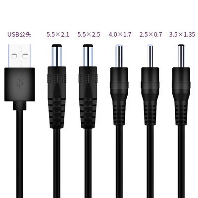 comprar Personalización USB a DC 2.1x5.5mm 2.5x5.5mm 1.35x3.5mm 2.5x0.7mm 4.0x1.7mm Cable de alimentación online manufacture
