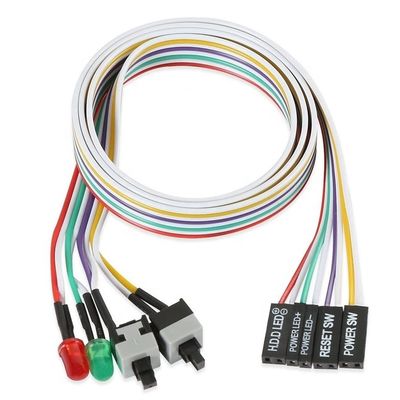 comprar Cuadro de PC placa base de ordenador HDD restablecer ATX encender y apagar el cable de alimentación con luz led online manufacture