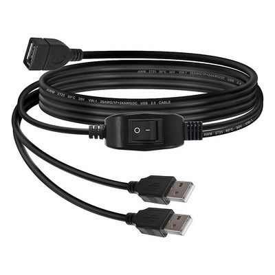 comprar 1 mujer a 2 dos hombres USB Y Splitter Printer Compartir el cable de conmutador para la impresora Escaner Altavoz Teléfono de teclado ratón online manufacture